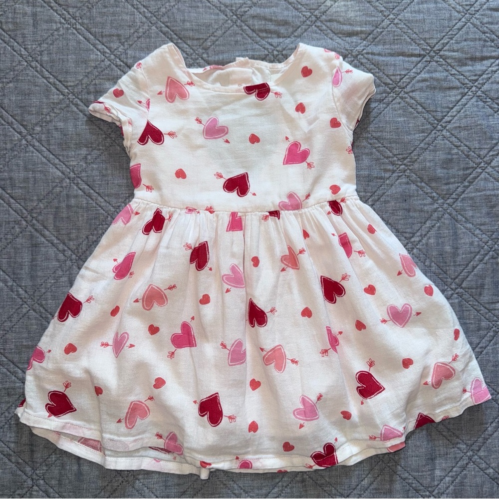 Valentine’s Day  Pink and Red Heart Girls Dress